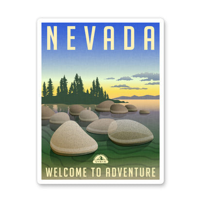 Nevada Travel Poster Style Sticker