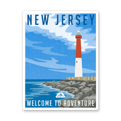 New Jersey Travel Poster Style Sticker