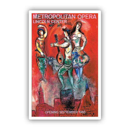New York City Metropolitan Opera Vintage Travel Sticker