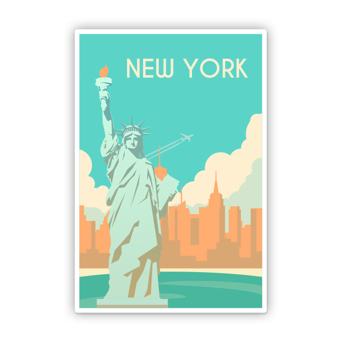 New York Statue of Liberty Travel Sticker