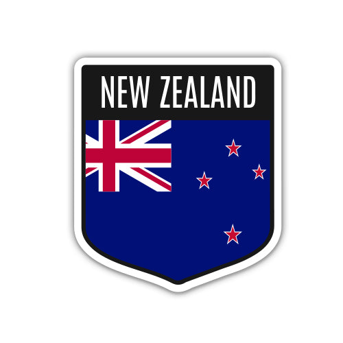 New Zealand Flag Shield Sticker