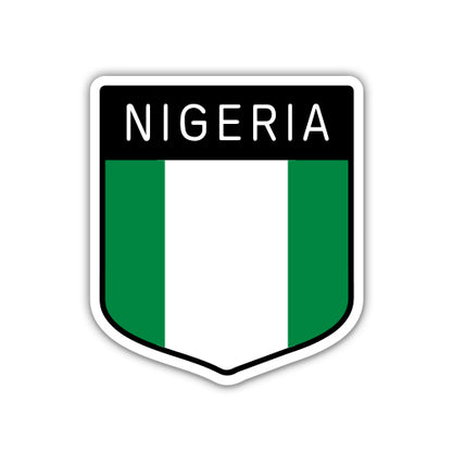 Nigeria Flag Shield Sticker