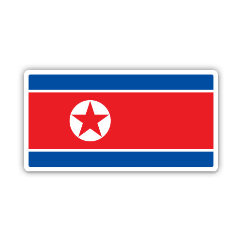 North Korea Flag Sticker