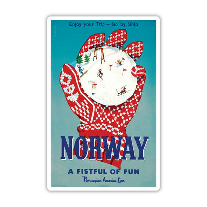 Norway Vintage Travel Sticker