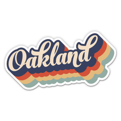 Oakland California Retro Sticker