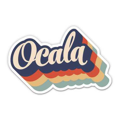 Ocala Florida Retro Sticker