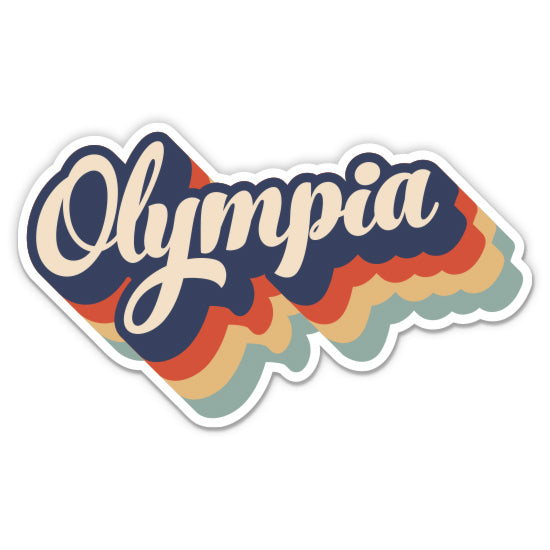 Olympia Washington Retro Sticker