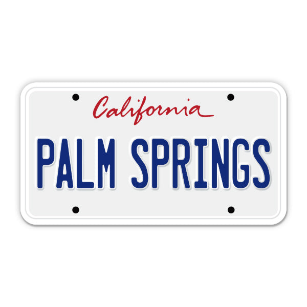 Palm Springs California License Plate Style Sticker