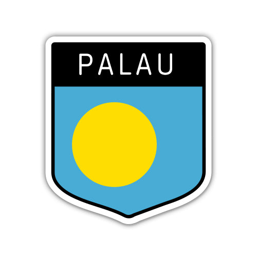 Palau Flag Shield Sticker