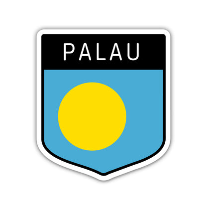Palau Flag Shield Sticker