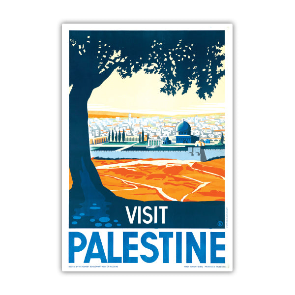Visit Palestine Vintage Travel Sticker