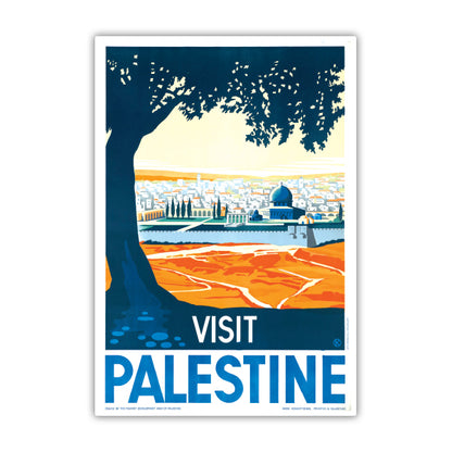Visit Palestine Vintage Travel Sticker