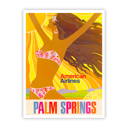Palm Springs Travel Poster Advertising Sticker