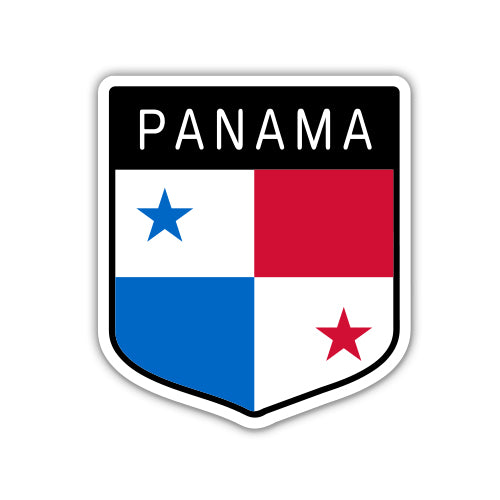Panama Flag Shield Sticker