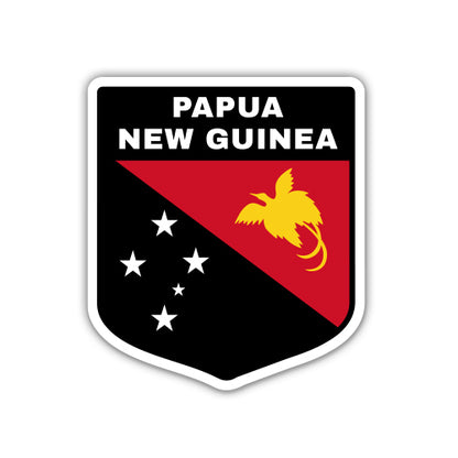 Papua New Guinea Flag Shield Sticker