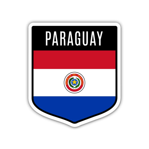 Paraguay Flag Shield Sticker