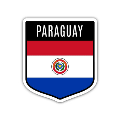 Paraguay Flag Shield Sticker