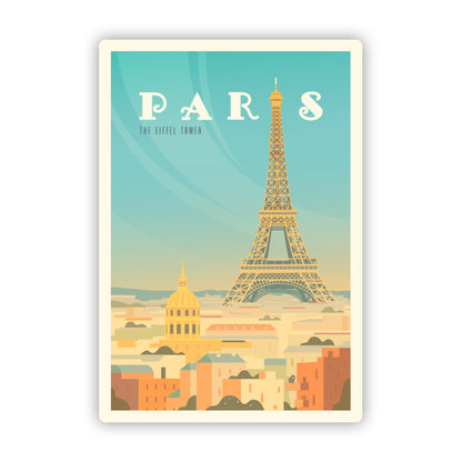 Paris France Eiffel Towel Travel Sticker