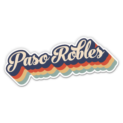 Paso Robles California Retro Sticker