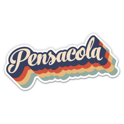 Pensacola Florida Retro Sticker