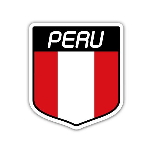 Peru Flag Shield Sticker