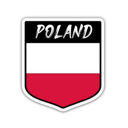 Poland Flag Shield Sticker