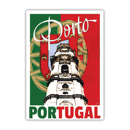 Porto Portugal Vintage Travel Sticker