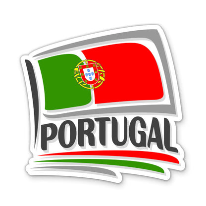 Portugal Travel with Flag Sticker