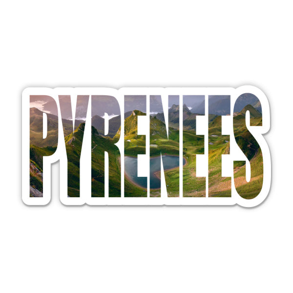 Pyrenees France Spain Sticker