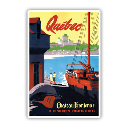 Quebec Vintage Travel Sticker