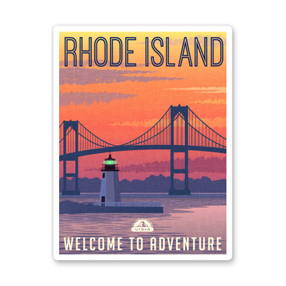 Rhode Island Travel Poster Style Sticker