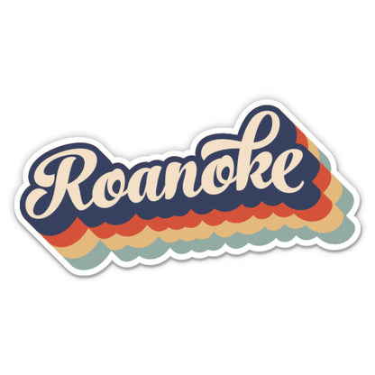 Roanoke Virginia Retro Sticker