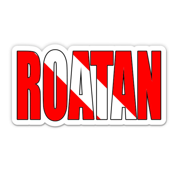 Roatan Scuba Diving Dive Flag Sticker