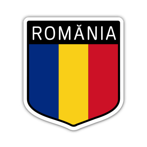 Romania Flag Shield Sticker