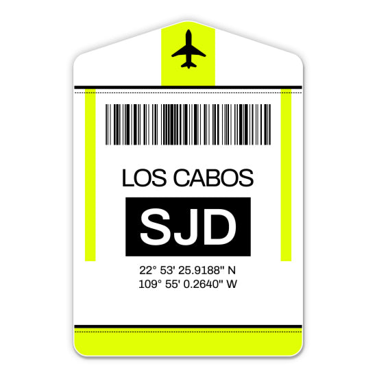 Los Cabos Airport Code SJD Luggage Tag Style Sticker