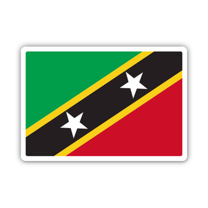 Saint Kitts and Nevis Flag Sticker