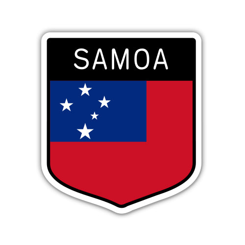 Samoa Flag Shield Sticker