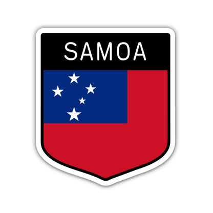 Samoa Flag Shield Sticker