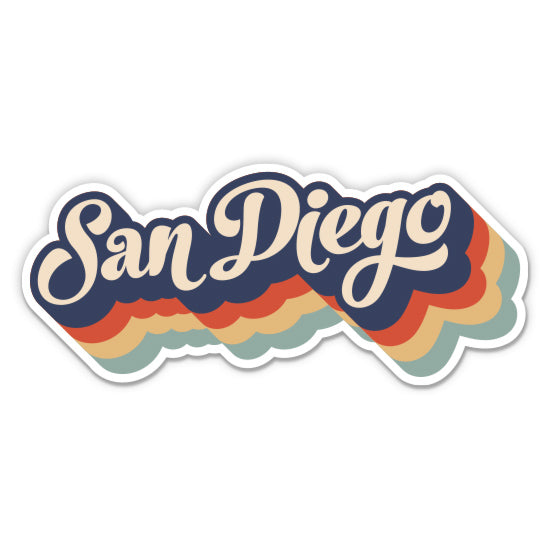 San Diego Retro Sticker