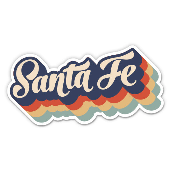 Santa Fe New Mexico Retro Sticker