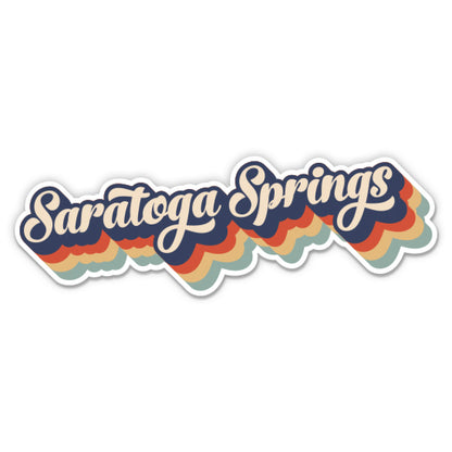 Saratoga Springs New York Retro Sticker