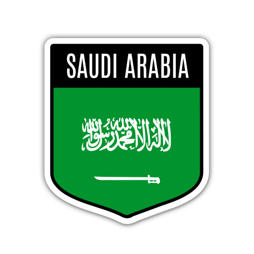 Saudi Arabia Flag Shield Sticker