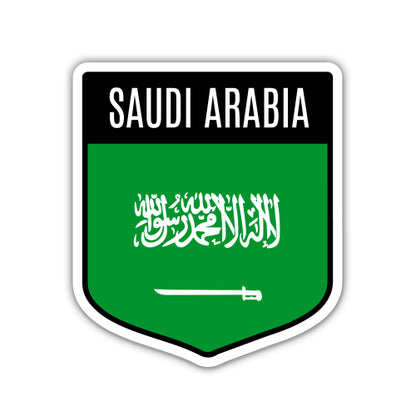 Saudi Arabia Flag Shield Sticker