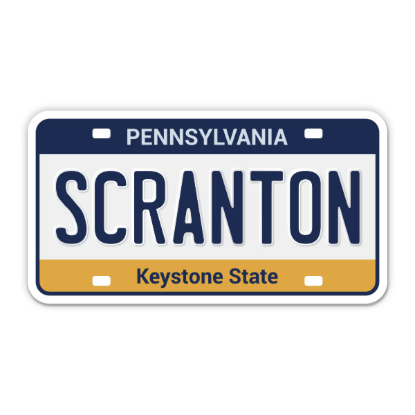 Scranton Pennsylvania License Plate Style Sticker