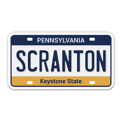 Scranton Pennsylvania License Plate Style Sticker