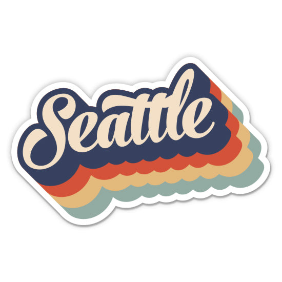 Seattle Washington Retro Sticker