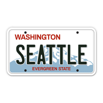 Seattle Washington License Plate Style Sticker