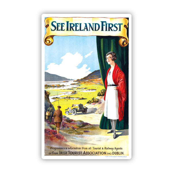 See Ireland First Vintage Travel Sticker