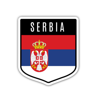 Serbia Serbian Flag Shield Sticker