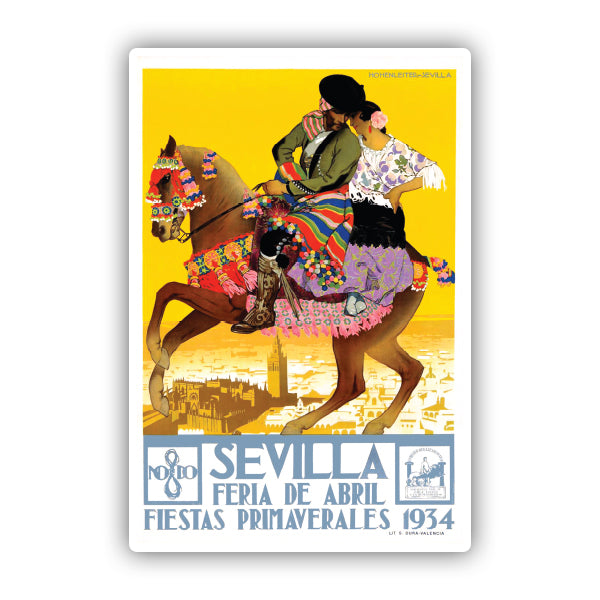 Sevilla Spain Vintage Travel Sticker